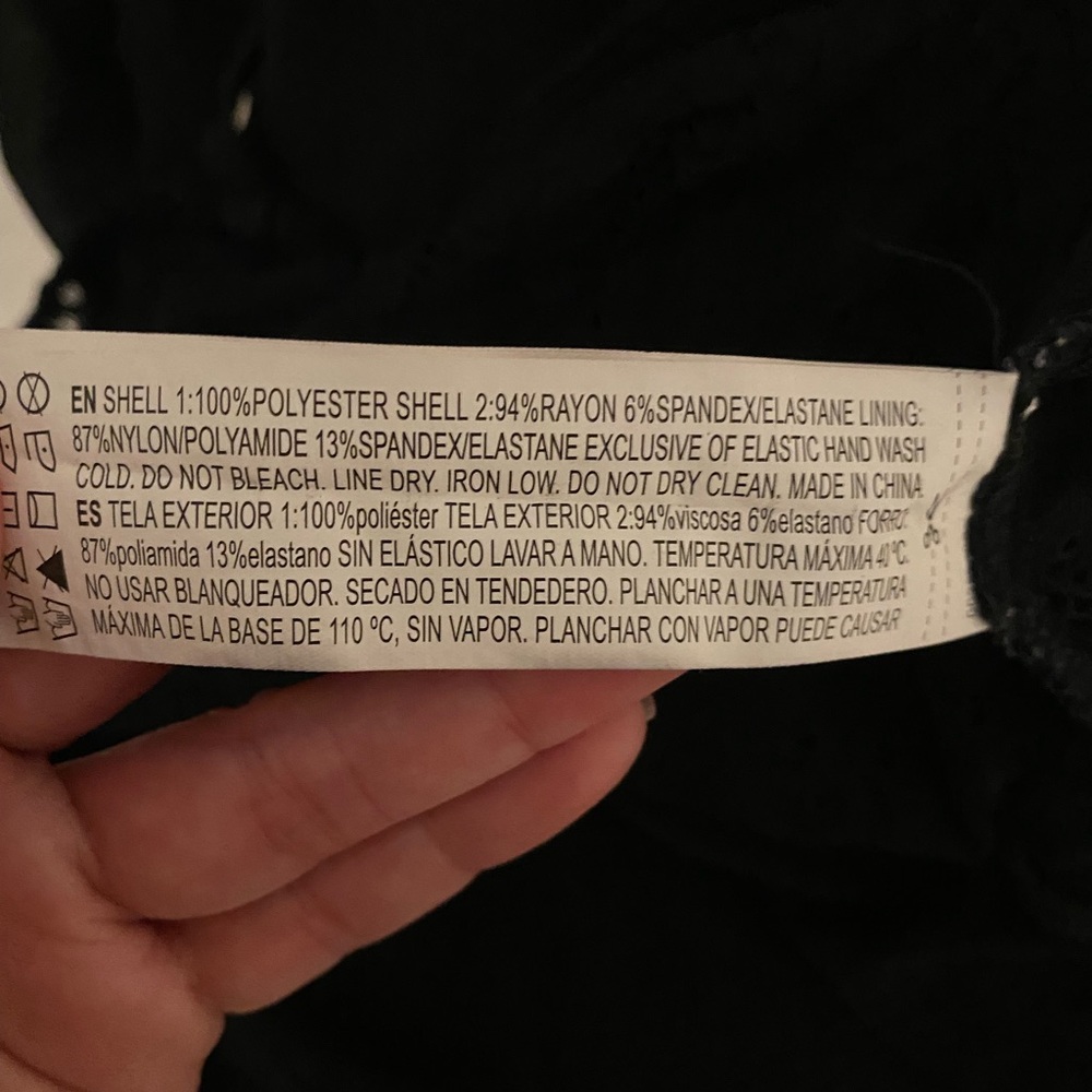 Forever21 long sleeve black lace bodysuit - Picture 8 of 8